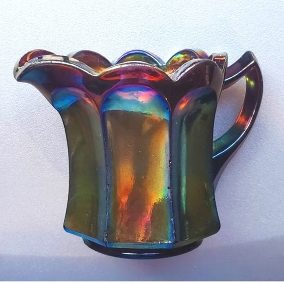 Antique Amethyst Carnival Glass Breakfast Creamer by Imperial Glassworks - Picture 8 of 8